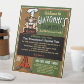 Signe De Table Pizzeria Restaurant Italien Spécialités Menu Promo (In SItu)