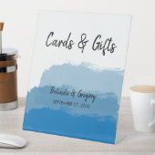 Signe De Table Plage Bleu Aquarelle Mariage Cartes et Cadeaux (In SItu)