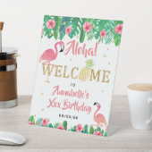 Signe De Table Plage d'été tropicale Luau Filles Anniversaire (In SItu)