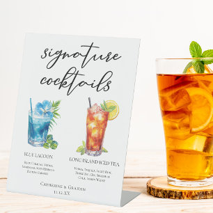 Signe De Table Plage Mariage Signature Cocktails Menu