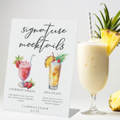 Signe De Table Plage Mocktails fraise Daiquiri Piña Colada