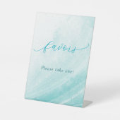 Signe De Table Plage Océane Bleu Turquoise Choisissez-en un SVP (Recto)