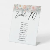 Signe De Table Plan de table de mariage minimaliste floral script (Recto)
