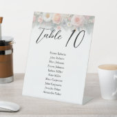 Signe De Table Plan de table de mariage minimaliste floral script (In SItu)