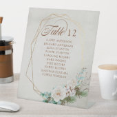 Signe De Table Plan de table de mariage Rose blanche de verdure h (In SItu)