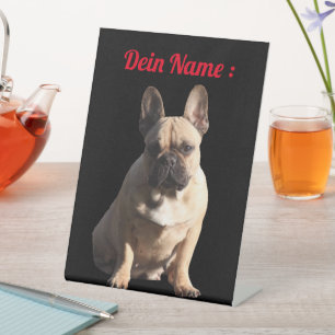 Signe De Table Plaque de table en bulldog