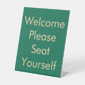 Signe De Table Please Seat Yourself Green (Recto)