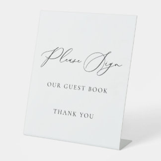 Signe De Table Please Sign Our Guest Book Wedding Sign Minimalist