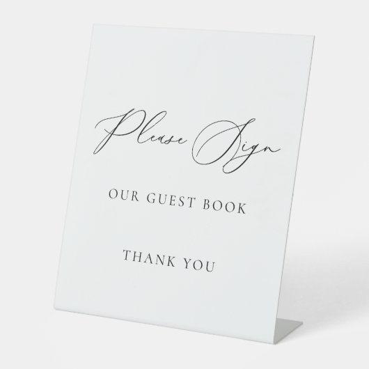 Signe De Table Please Sign Our Guest Book Wedding Sign Minimalist (Recto)