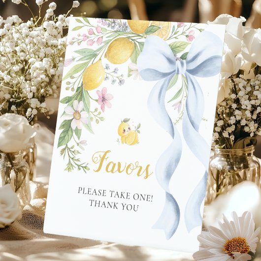 Signe De Table Please Take a Favor Lemon Squeeze Bridal Shower 
