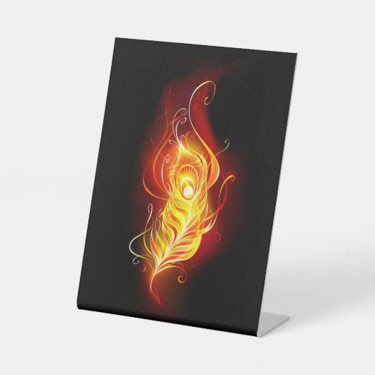 Signe De Table Plume de paon de feu (Recto)