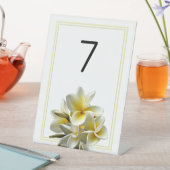 Signe De Table Plumeria Fleurs Mariage Numéro de table permanente (In SItu)