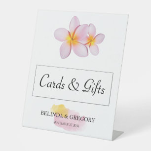 Signe De Table Plumeria tropicale Frangipani Cartes de Mariage Ca