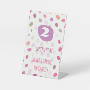 Signe De Table Points De Coupe Bunco Carte Abstraite Table De Jeu