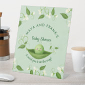 Signe De Table Pois doux dans un Baby shower de pois (In SItu)