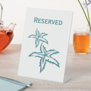 Signe De Table Poisson étoilé turquoise Réservé