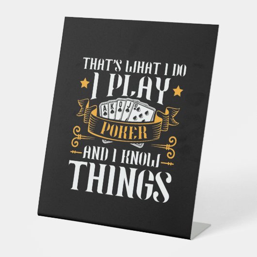 Signe De Table Poker C'Est Ce Que Je Joue (Recto)