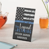 Signe De Table Police Retraite Loi Application Ligne bleue (In SItu)