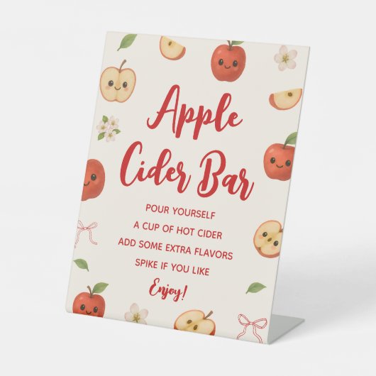 Signe De Table Pomme de notre Baby shower oculaire Apple Cider Ba (Recto)