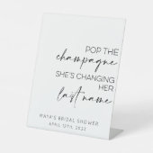 Signe De Table Pop La Bachelorette Champagne/Hen Do Sign (Recto)