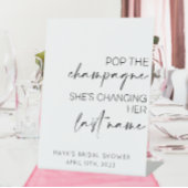 Signe De Table Pop La Bachelorette Champagne/Hen Do Sign