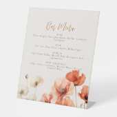 Signe De Table Poppies et Mariages Fleur sauvage (Recto)