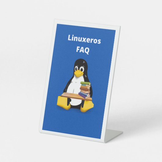 Signe De Table Porta celular Linuxeros FAQ (Recto)