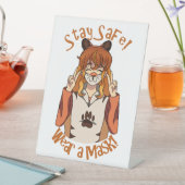 Signe De Table Portez un Masque ! (In SItu)