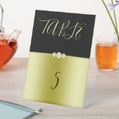 Signe De Table Posh Gold & Black Elegant Diamonds Anniversaire (In SItu)