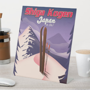 Signe De Table poster de ski shiga kogen japon