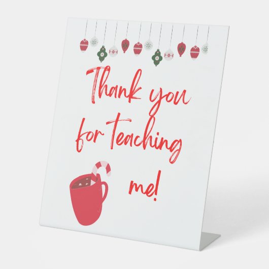 Signe De Table Poster Pedastal, Merci pour m'enseigner (Recto)