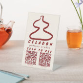 Signe De Table POTERIE Boutique de Céramique SCAN POUR PAYER QR  (In SItu)