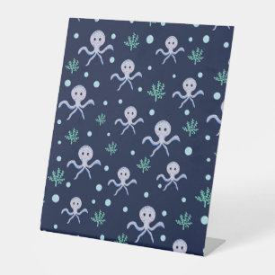 Signe De Table Poulpe sous la mer motif pour enfants
