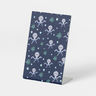 Signe De Table Poulpe sous le motif enfants de la mer