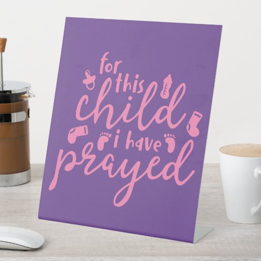 Signe De Table Pour Cet Enfant J'Ai Prié (In SItu)