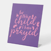 Signe De Table Pour Cet Enfant J'Ai Prié (Recto)