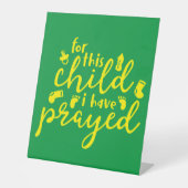 Signe De Table Pour Cet Enfant J'Ai Prié (Recto)