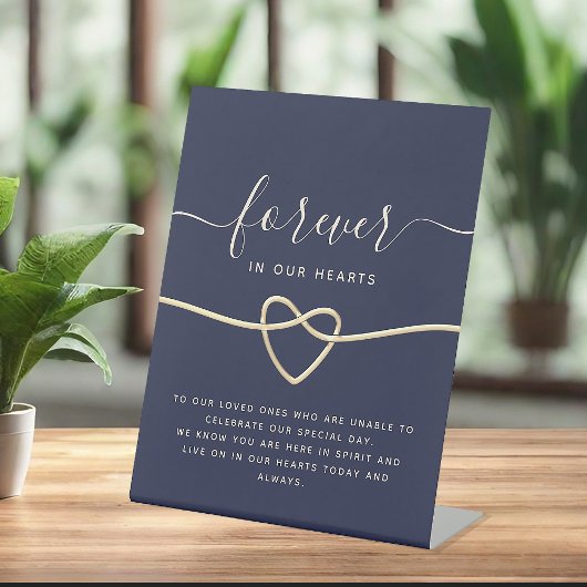 Signe De Table Pour toujours dans nos coeurs