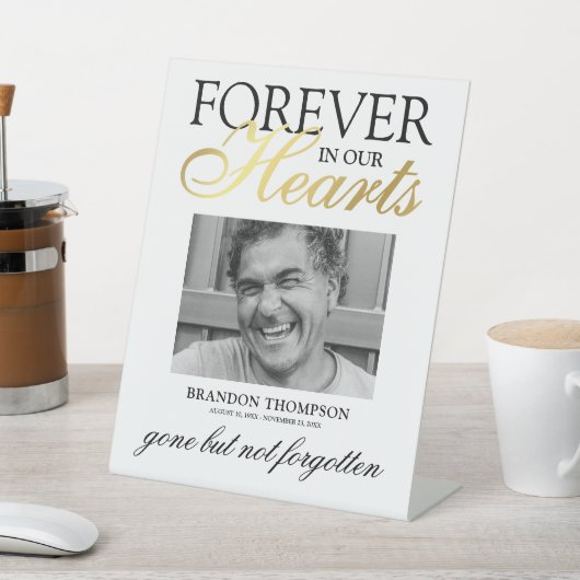 Signe De Table Pour toujours dans nos coeurs Mariage (In SItu)