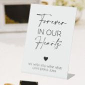 Signe De Table Pour toujours dans nos coeurs mémorial