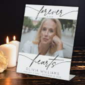 Signe De Table Pour Toujours Dans Nos Coeurs Simple Script Photo 