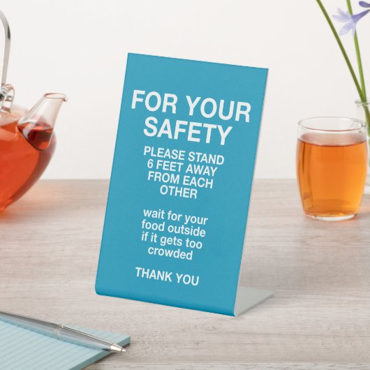 Signe De Table Pour votre sécurité (In SItu)