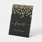 Signe De Table Préfère le confetti or noir (Recto)