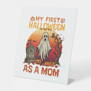 Signe De Table Premier Fantôme de Maman Halloween Pierre Tombale