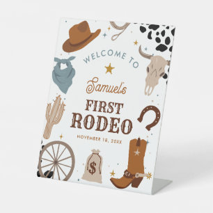 Signe De Table Premier Rodéo Western Boy Premier anniversaire Bie