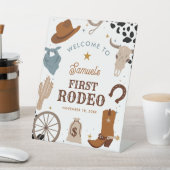 Signe De Table Premier Rodéo Western Boy Premier anniversaire Bie (In SItu)