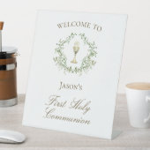 Signe De Table Première communion crête de crêpe verdure (In SItu)