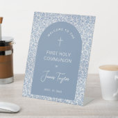 Signe De Table Première communion garçon Arche Bleue Blanche Flor (In SItu)