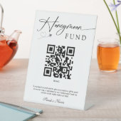 Signe De Table Premium Modern Honmoon Fund QR Code Mariage (In SItu)