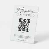 Signe De Table Premium Modern Honmoon Fund QR Code Mariage (Recto)